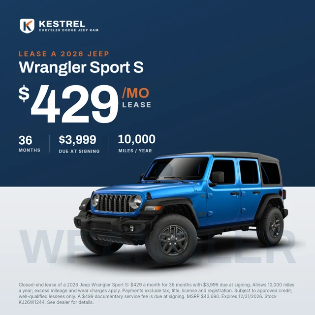 The shared lease design for Kestrel Chrysler Dodge Jeep Ram