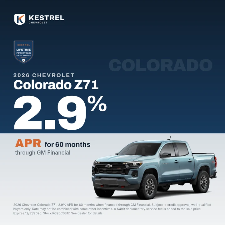 A Kestrel Chevrolet apr banner, 1080 by 1080